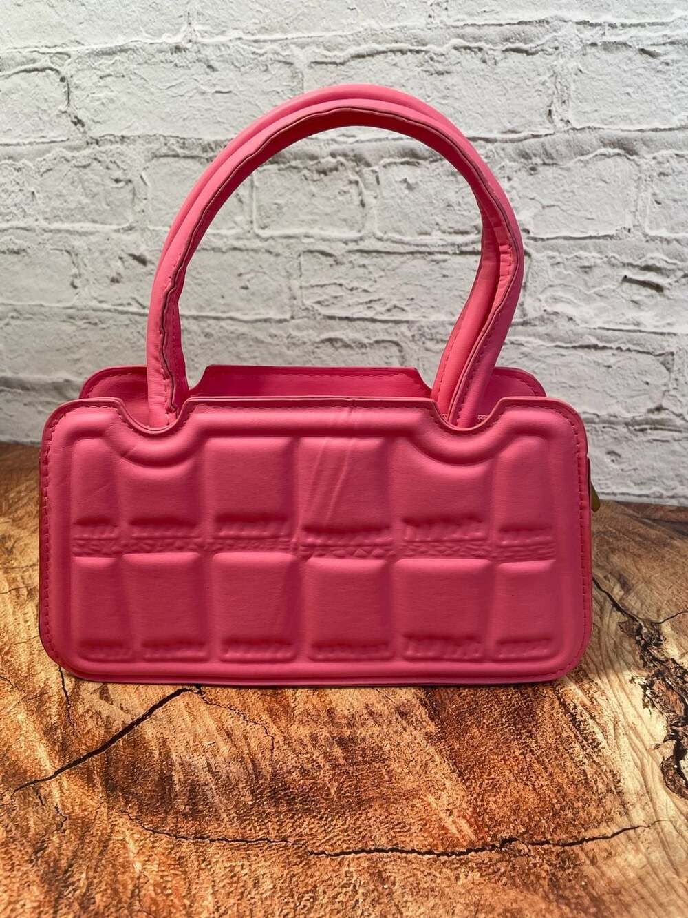 Unbranded Pink Quilted Handbag Shoulder Bag Crossbody